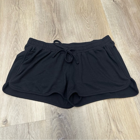 a:glow Maternity Black Pajama Shorts with Elastic Waistband size M - Picture 1 of 3